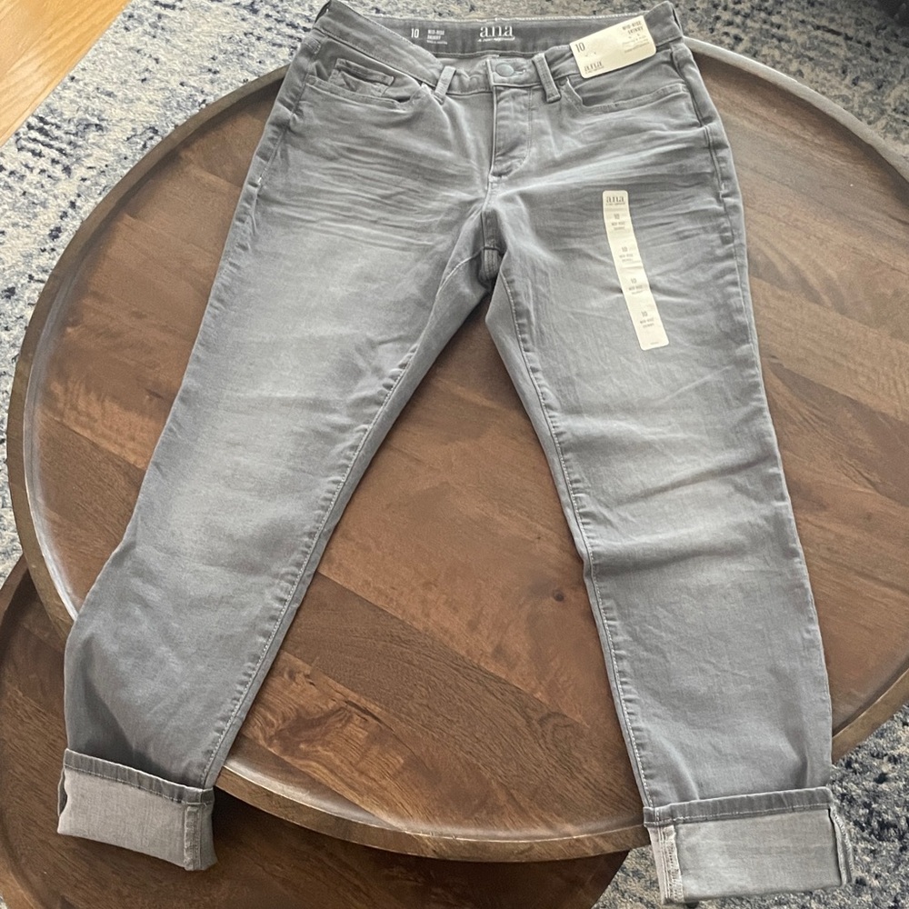 A.N.A  Light Gray/faded Mid Rise Skinny Jeans, women’s size 10